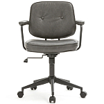 Офисное кресло в винтажном стиле на колёсах Glenn Dark Grey Chair варинант исполнения - 2 | Loft Concept в Липецке