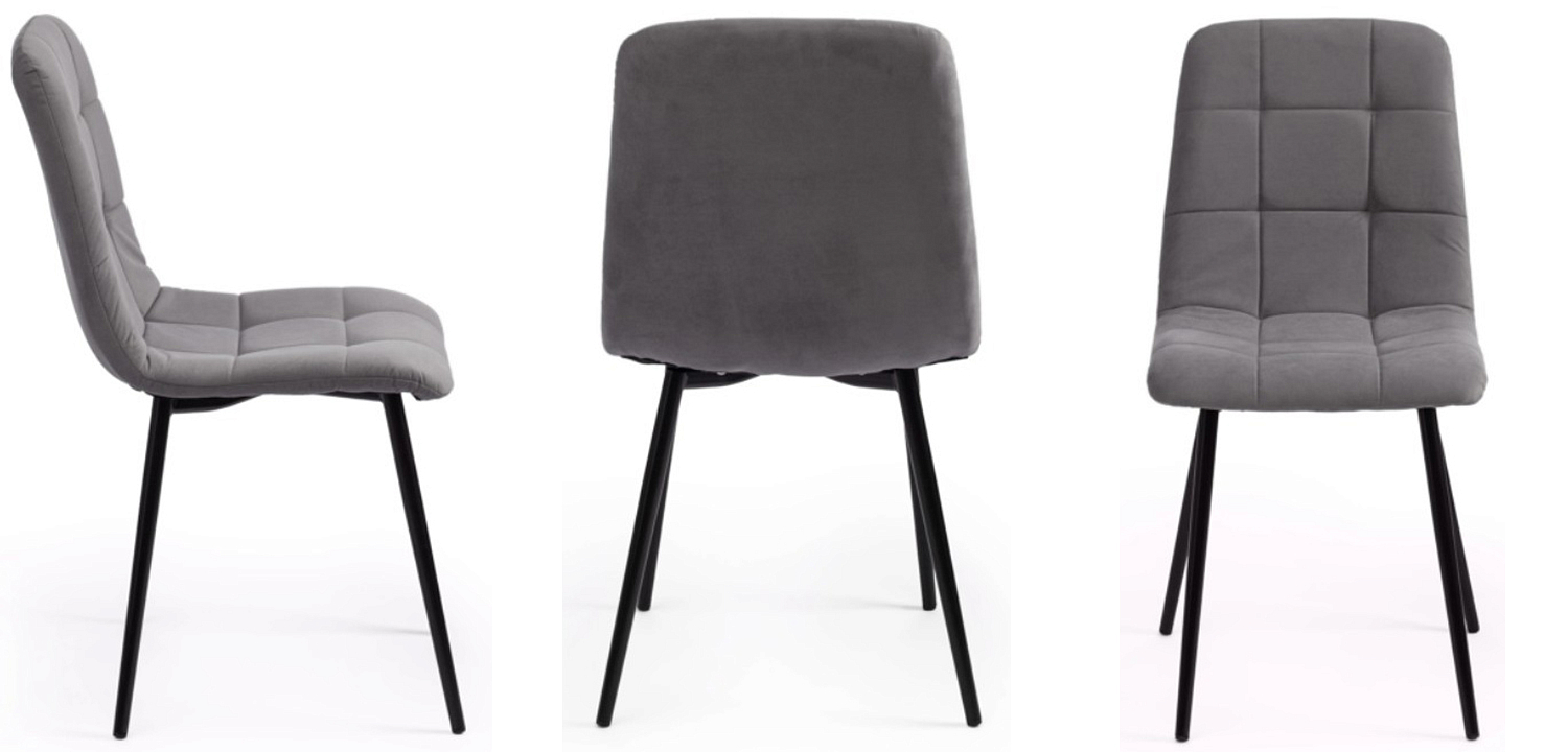 Стул Nancy Velour Grey Chair Стул Nancy Velour Grey Chair - Loft-Concept в Липецке