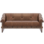 Трехместный диван Duncan винтажная коричневая кожа варинант исполнения - 1 | Loft Concept в Липецке