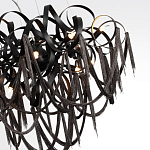 Люстра подвесная с объемной композицией из скрученных лент и металлических цепочек Atlantis Chain варинант исполнения - 5 | Loft Concept в Липецке