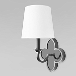 Бра с белым текстильным абажуром и фигурным основанием с зеркальной вставкой Vitorino варинант исполнения - 8 | Loft Concept в Липецке