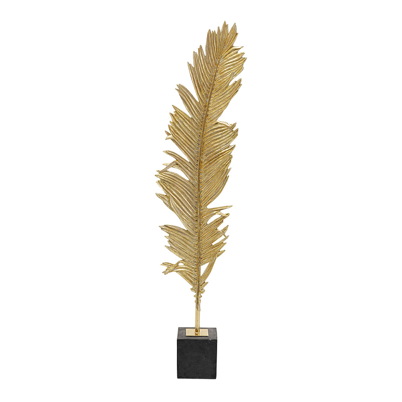 Декоративная статуя из металла Golden Feather Глянцевое золото Черный в Липецке | Loft Concept 