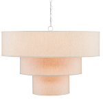 Люстра круглая трехъярусная с тканевыми абажурами Light Soft Glow варинант исполнения - 1 | Loft Concept в Липецке