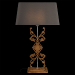 Настольная лампа на ажурном чугунном основании с серым абажуром Openwork Lamp варинант исполнения - 2 | Loft Concept в Липецке