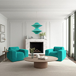 Подвесной вязаный бирюзовый светильник «Звезда Востока 02» варинант исполнения - 1 | Loft Concept в Липецке