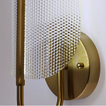 Бра с изогнутым рельефным плафоном Textured Glass варинант исполнения - 4 | Loft Concept в Липецке