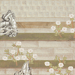 Обои ручная роспись The Art of Learning and Steps for the Flowers by Teo Yang Original colourway on Icefield India tea paper варинант исполнения - 1 | Loft Concept в Липецке