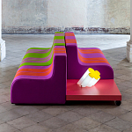 Дизайнерский кофейный стол на круглых ножках Poltronova T02 Pink Coffee Table варинант исполнения - 11 | Loft Concept в Липецке