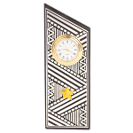 Часы подарочные настольные в виде погона Генерала из натурального камня Змеевик Silver Military Clock варинант исполнения - 7 | Loft Concept в Липецке