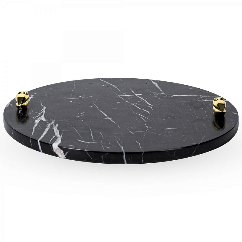 Поднос ACOLYTE ENTERTAINING PLATTER MARBLE & BRONZE Черный Поднос ACOLYTE ENTERTAINING PLATTER MARBLE & BRONZE Черный в Липецке | Loft Concept
