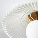 Потолочный светильник с белым плиссированным абажуром Headquarters варинант исполнения - 4 | Loft Concept в Липецке