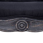 Кресло низкое в стиле прованс Черный Лен Louis French Armchair  варинант исполнения - 5 | Loft Concept в Липецке