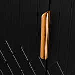 Комод черный округлой формы с рельефным фасадом Black Cut варинант исполнения - 3 | Loft Concept в Липецке