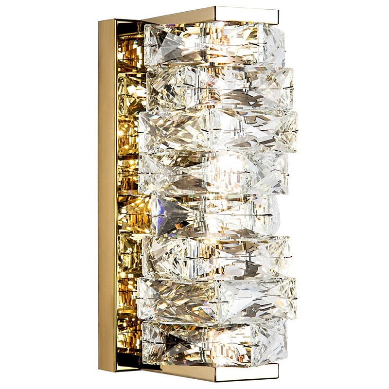 Бра с хрустальным декором Heavenly Crystal Wall Lamp Прозрачный Золотой Хром Бра с хрустальным декором Heavenly Crystal Wall Lamp Прозрачный Золотой Хром в Липецке | Loft Concept