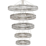 Многоярусная Люстра Elizabeth Хром Вертикальная композиция из пяти хрустальных светильников варинант исполнения - 1 | Loft Concept в Липецке