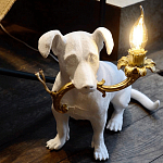 Настольная лампа в виде щенка Puppy White Table Lamp варинант исполнения - 5 | Loft Concept в Липецке