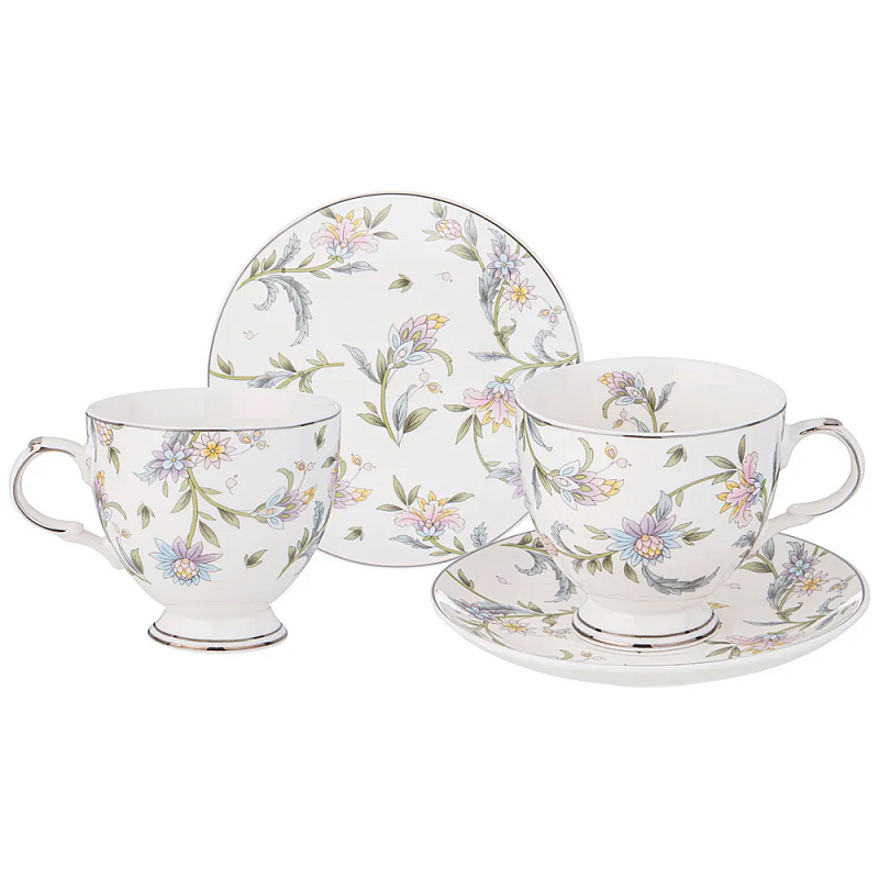 Чайный сервиз из фарфора на 2 персоны 4 предмета Tea Flower Set Мульти Чайный сервиз из фарфора на 2 персоны 4 предмета Tea Flower Set Мульти в Липецке | Loft Concept