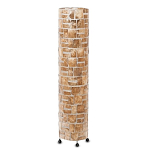 Торшер из перламутра на металлическом каркасе Indonesian Cylinder 2 варинант исполнения - 1 | Loft Concept в Липецке