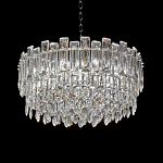 Круглая люстра с хрустальными подвесками на серебряном каркасе Gorgeous Crystal Light варинант исполнения - 5 | Loft Concept в Липецке