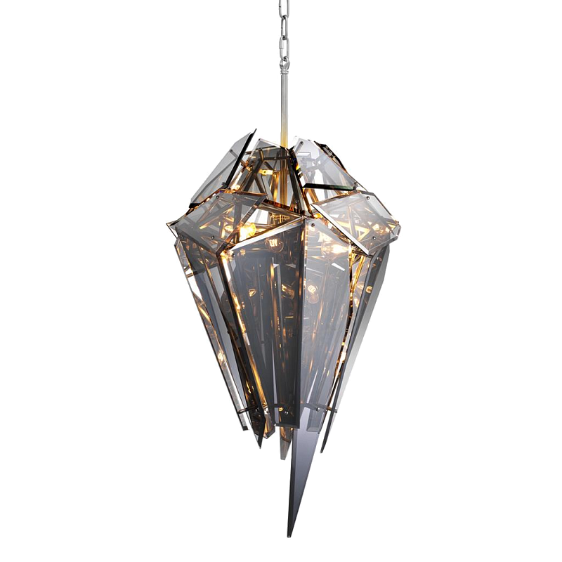 Люстра Chandelier Shard Никель Дымчатый (Smoke) Люстра Chandelier Shard Никель Дымчатый (Smoke) в Липецке | Loft Concept