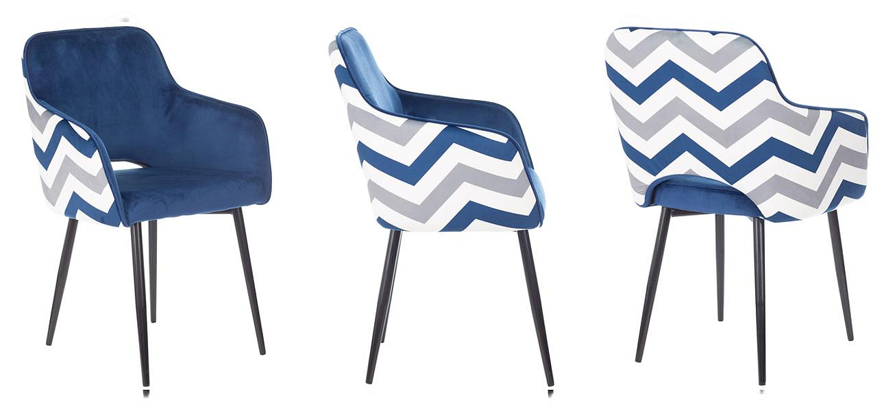 Стул SHARRON Chair Сапфировый Зигзаг Стул SHARRON Chair Сапфировый Зигзаг - Loft-Concept в Липецке