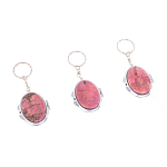 Зеркало брелок складное двухстороннее из натурального камня Родонит Stone Mirrors варинант исполнения - 4 | Loft Concept в Липецке