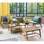 Садовый 2-х местный диван с каркасом из акации Green варинант исполнения - 5 | Loft Concept в Липецке