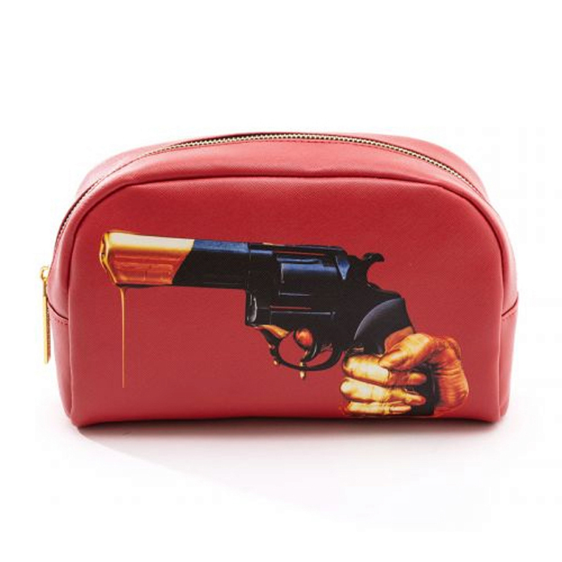 Косметичка Seletti Revolver 2 Черный Красный Бежевый Косметичка Seletti Revolver 2 Черный Красный Бежевый в Липецке | Loft Concept