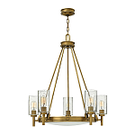  Люстра с 5-ю цилиндрическими плафонами из стекла с пузырьками Hinkley варинант исполнения - 8 | Loft Concept в Липецке