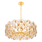 Люстра круглая золотого цвета с круглыми хрустальным элементами Solyria варинант исполнения - 5 | Loft Concept в Липецке