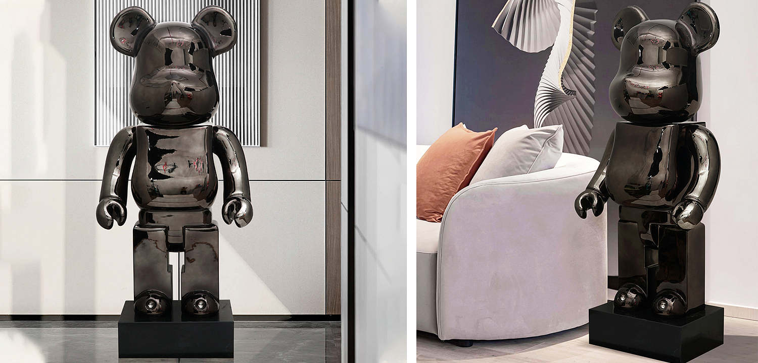 Статуэтка Bearbrick Black on stand Статуэтка Bearbrick Black on stand - Loft-Concept в Липецке