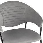 Серый стул с обивкой из искусственной замши Alexis варинант исполнения - 6 | Loft Concept в Липецке