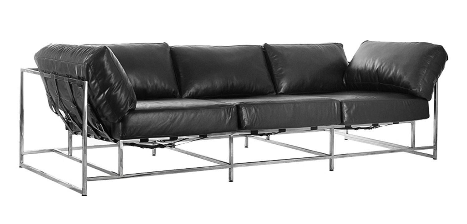 Диван Black Calfskin Sofa Диван Black Calfskin Sofa - Loft-Concept в Липецке