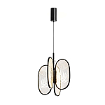 Люстра с гравировкой на акриловых плафонах Gravyura Black D 33 см варинант исполнения - 2 | Loft Concept в Липецке