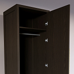 Узкий Шкаф Primo с 2 выдвижными ящиками Темный орех варинант исполнения - 6 | Loft Concept в Липецке