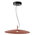Подвесной светильник круглой формы с коричневым металлическим абажуром Halo Drift варинант исполнения - 1 | Loft Concept в Липецке