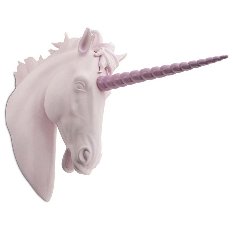 Аксессуар на стену Unicorn Head Hanging Bisc. Белый Розовый Аксессуар на стену Unicorn Head Hanging Bisc. Белый Розовый в Липецке | Loft Concept