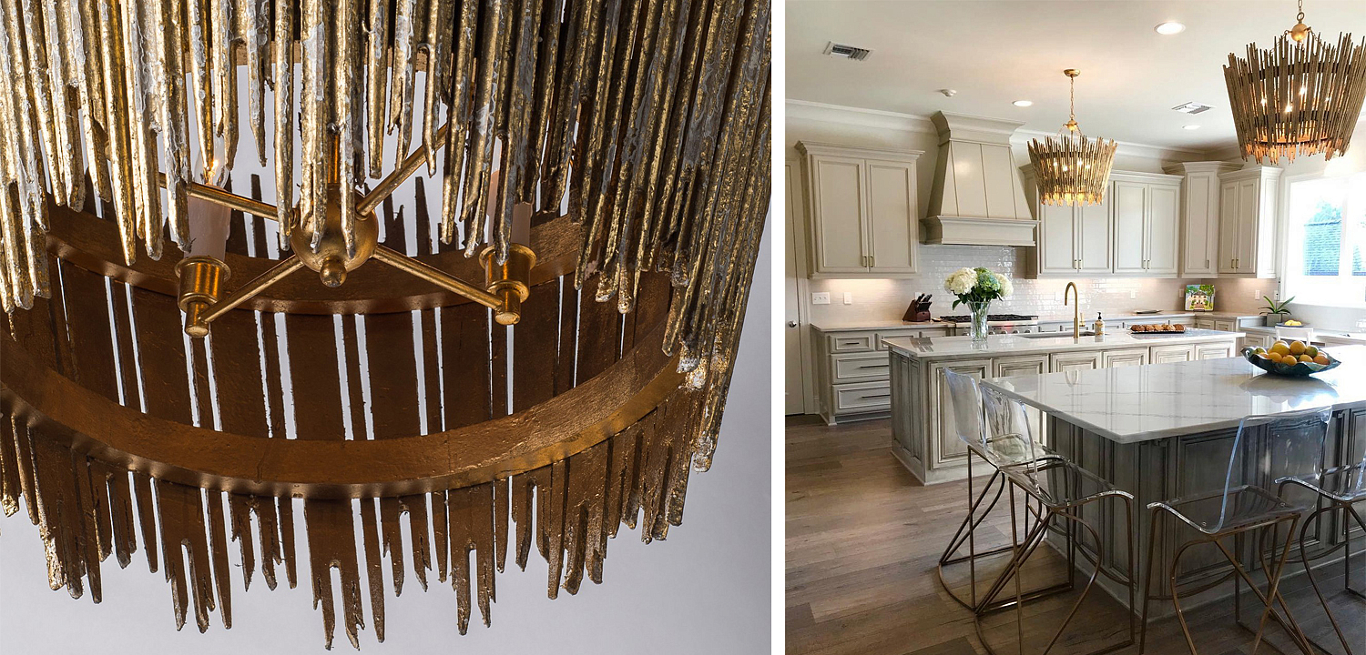 Люстра Ragna Golden Wooden Rods Chandelier Люстра Ragna Golden Wooden Rods Chandelier - Loft-Concept в Липецке