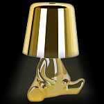 Настольная лампа фигурная золотого цвета с гладким абажуром Высота 16 см Sophia варинант исполнения - 3 | Loft Concept в Липецке