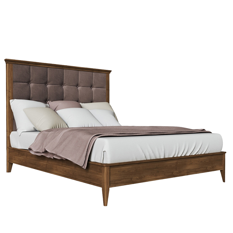 Кровать из массива бука с мягким изголовьем Tasteful Furniture Кровать из массива бука с мягким изголовьем Tasteful Furniture в Липецке | Loft Concept