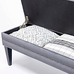 Мягкая банкетка с зоной для хранения Casket Grey варинант исполнения - 4 | Loft Concept в Липецке