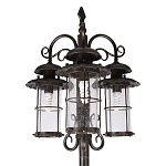 Уличный фонарь с тремя стеклянными плафонами и коваными элементами Elysian Lanterns варинант исполнения - 4 | Loft Concept в Липецке