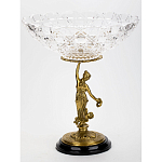 Чаша стеклянная прозрачная на бронзовой подставке с фигуркой девушки Eden Garden варинант исполнения - 3 | Loft Concept в Липецке