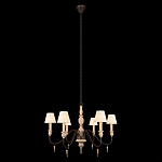 Люстра на металлическом основании с 6-ю белыми тканевыми абажурами Terrain варинант исполнения - 3 | Loft Concept в Липецке