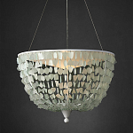 Люстра круглая с каскадом из декоративных элементов Sea Glass варинант исполнения - 4 | Loft Concept в Липецке