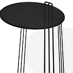 Стол журнальный круглый со столешницей из стекла Gold and Black Marble варинант исполнения - 3 | Loft Concept в Липецке