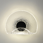 Бра из текстурированного прозрачного стекла с изогнутым краем Textured Glass  варинант исполнения - 3 | Loft Concept в Липецке