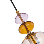 Подвесной светильник со стеклянным плафоном в форме бокала янтарного цвета Prestige варинант исполнения - 3 | Loft Concept в Липецке