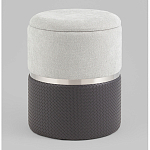 Пуф Mauldine с ящиком серо-черный с экокожей варинант исполнения - 1 | Loft Concept в Липецке