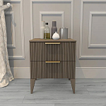 Тумба прикроватная коричневая с двумя ящиками Harper Line варинант исполнения - 2 | Loft Concept в Липецке